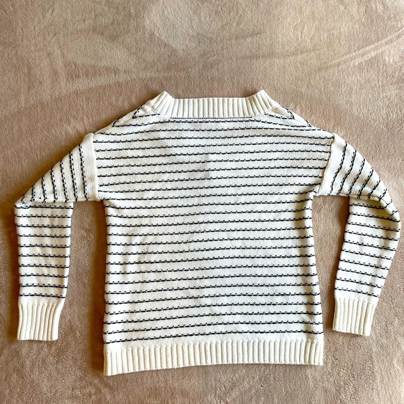 Westport Striped V-Neck Pullover Sweater | sz L - Picture 4 of 7